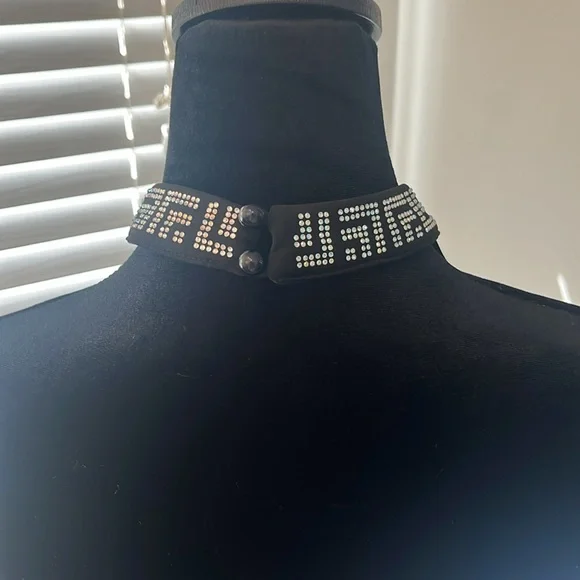 Akira Rhinestone low plunge halter dress. - Picture 7 of 9